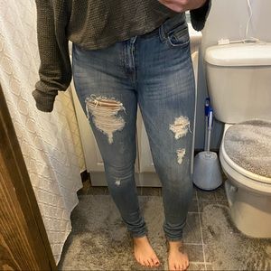 Eunina distressed mid rise denim